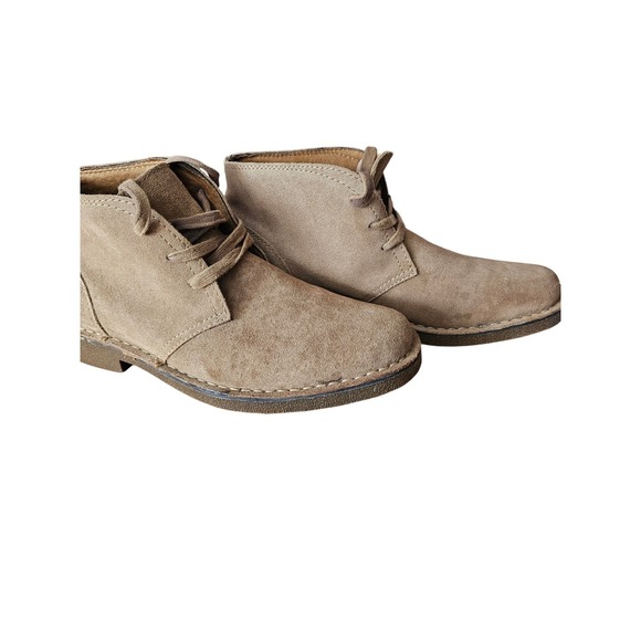 Bass Todd Mens Suede Chukka Boots Desert Boots Beige Lace Up Size 9.5 - Picture 4 of 8